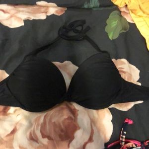 black swim top